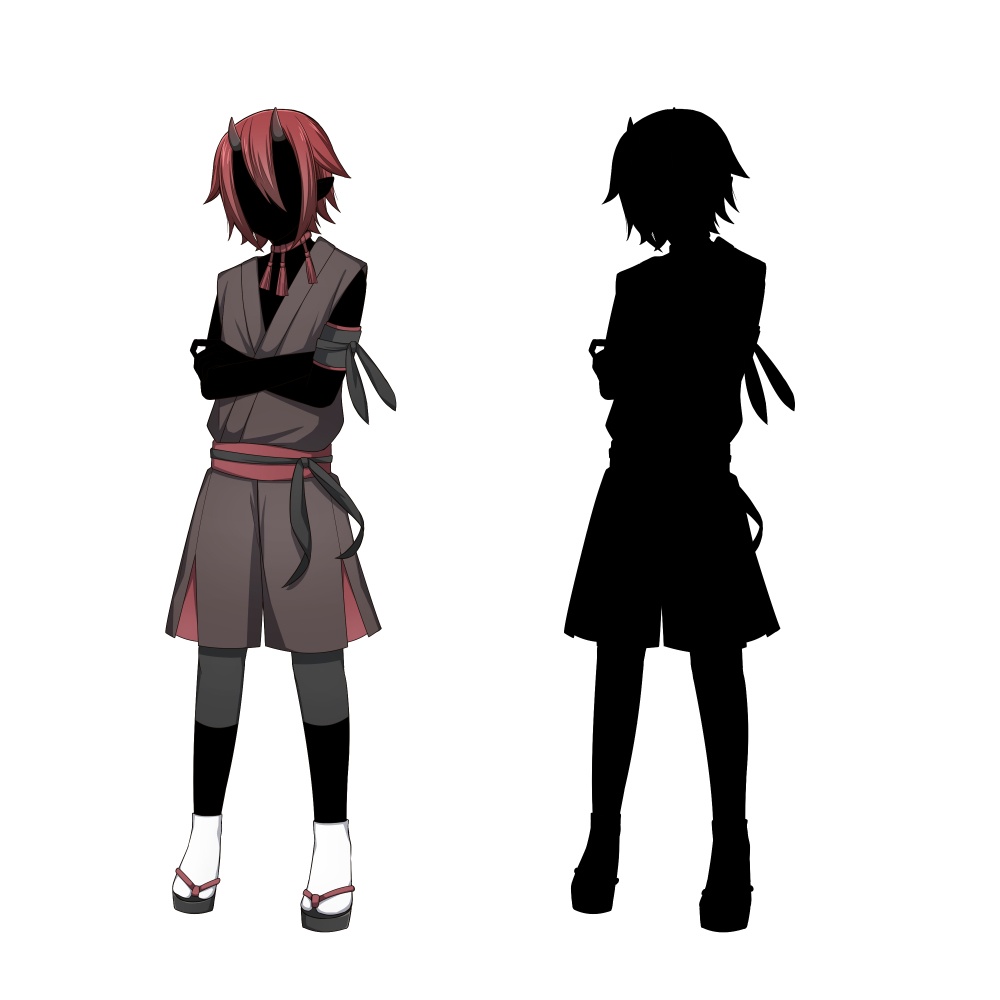 鬼の少年【表情差分10種】【※シルエット2種追加】