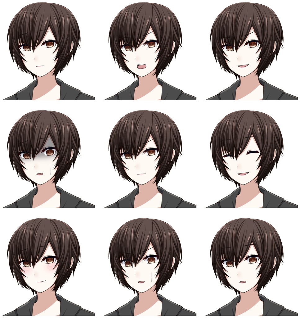 スーツを着た女性【表情差分10種+シルエット2種】