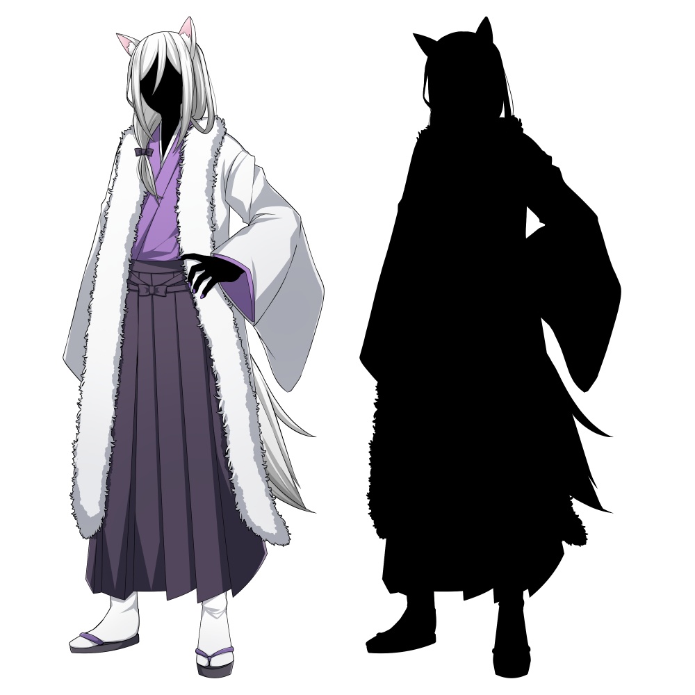 妖狐の青年【表情差分10種+シルエット2種】