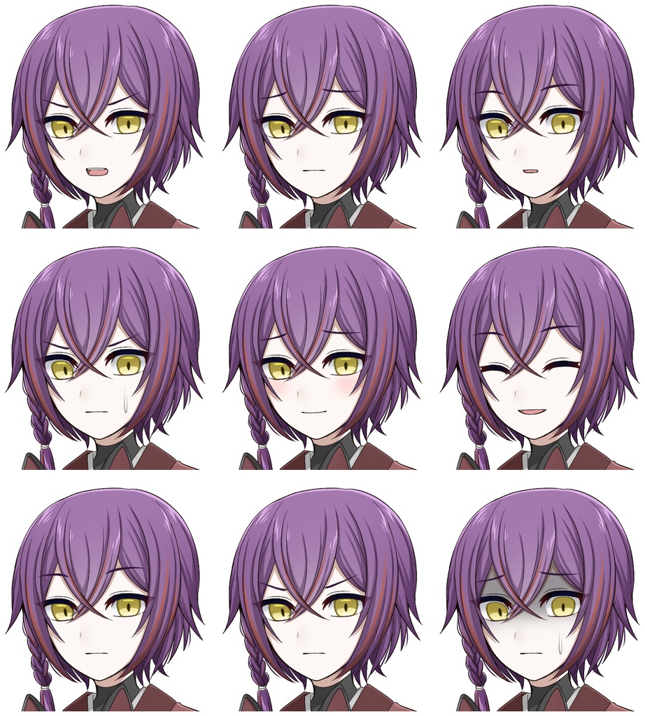 狐面をつけた双子の少年【表情差分10種+狐面つき立ち絵1種+シルエット3種】