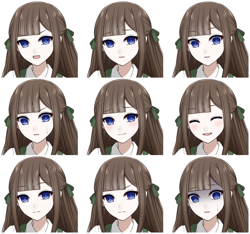 【色差分あり】貴族風の女の子【表情差分10種+シルエット2種】