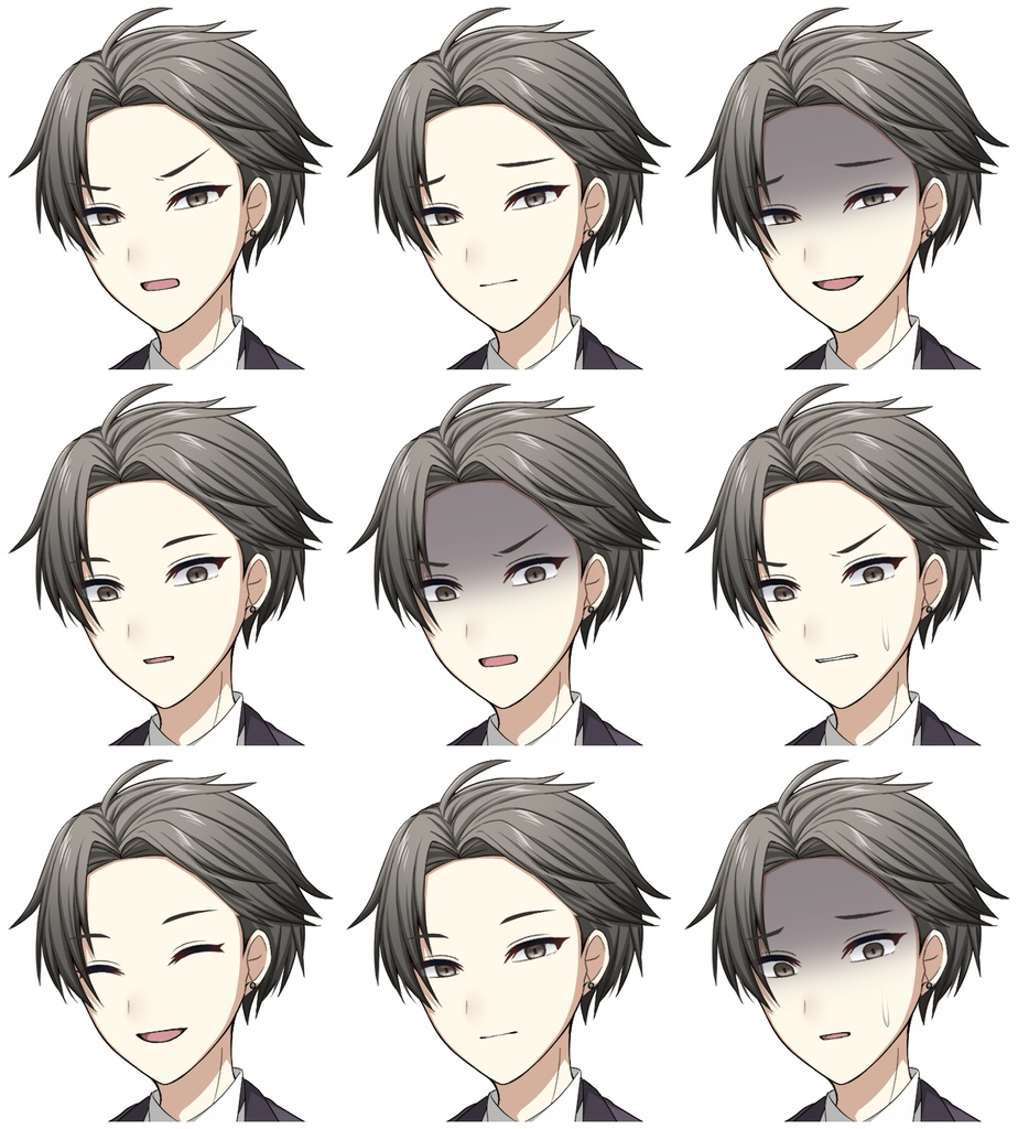 スーツを着た男性【表情差分10種】