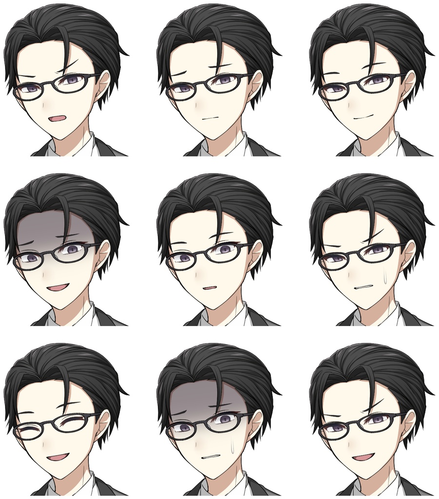 スーツを着た男性【表情差分10種】