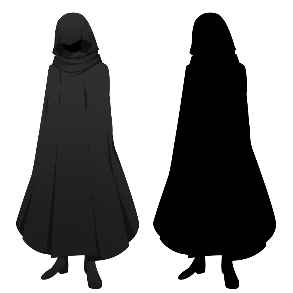 フードをかぶった怪しげな人物【表情差分10種】