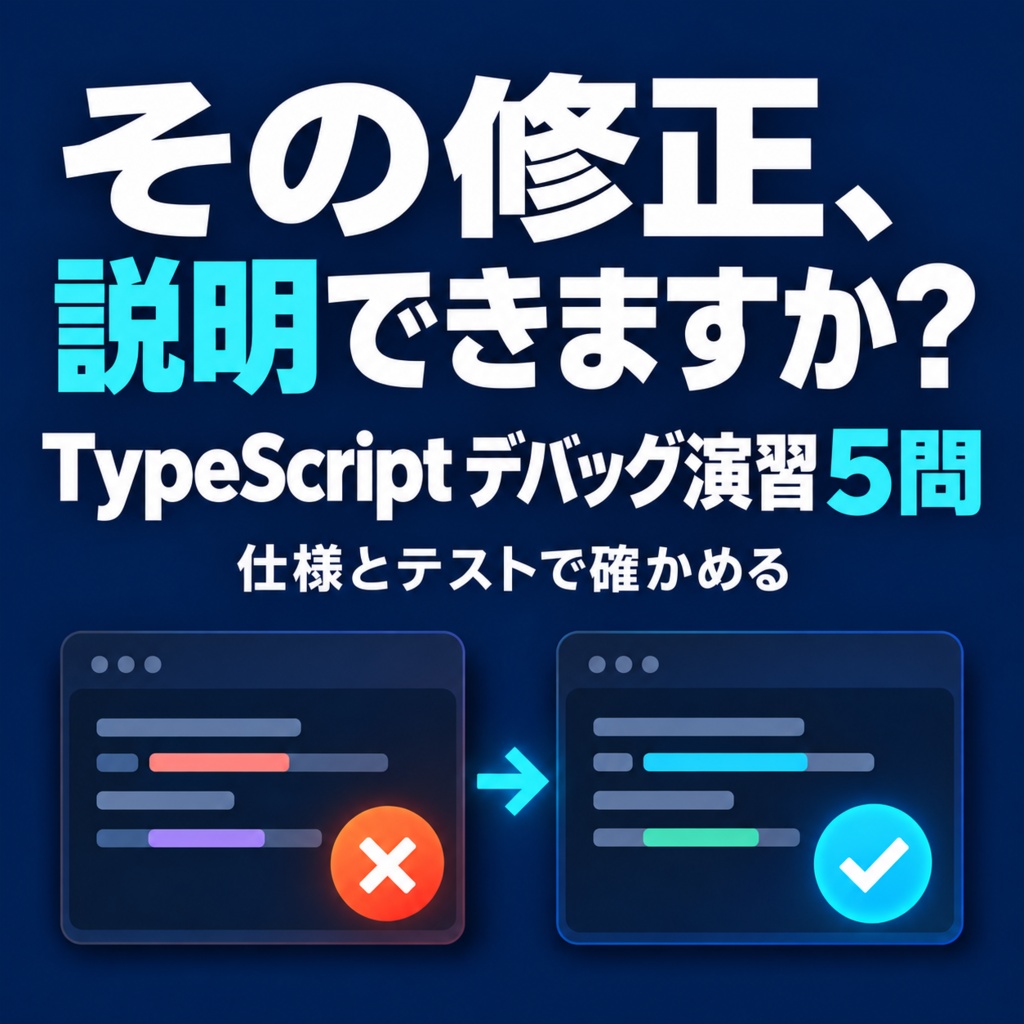 TypeScript デバッグ演習5問 v1.0