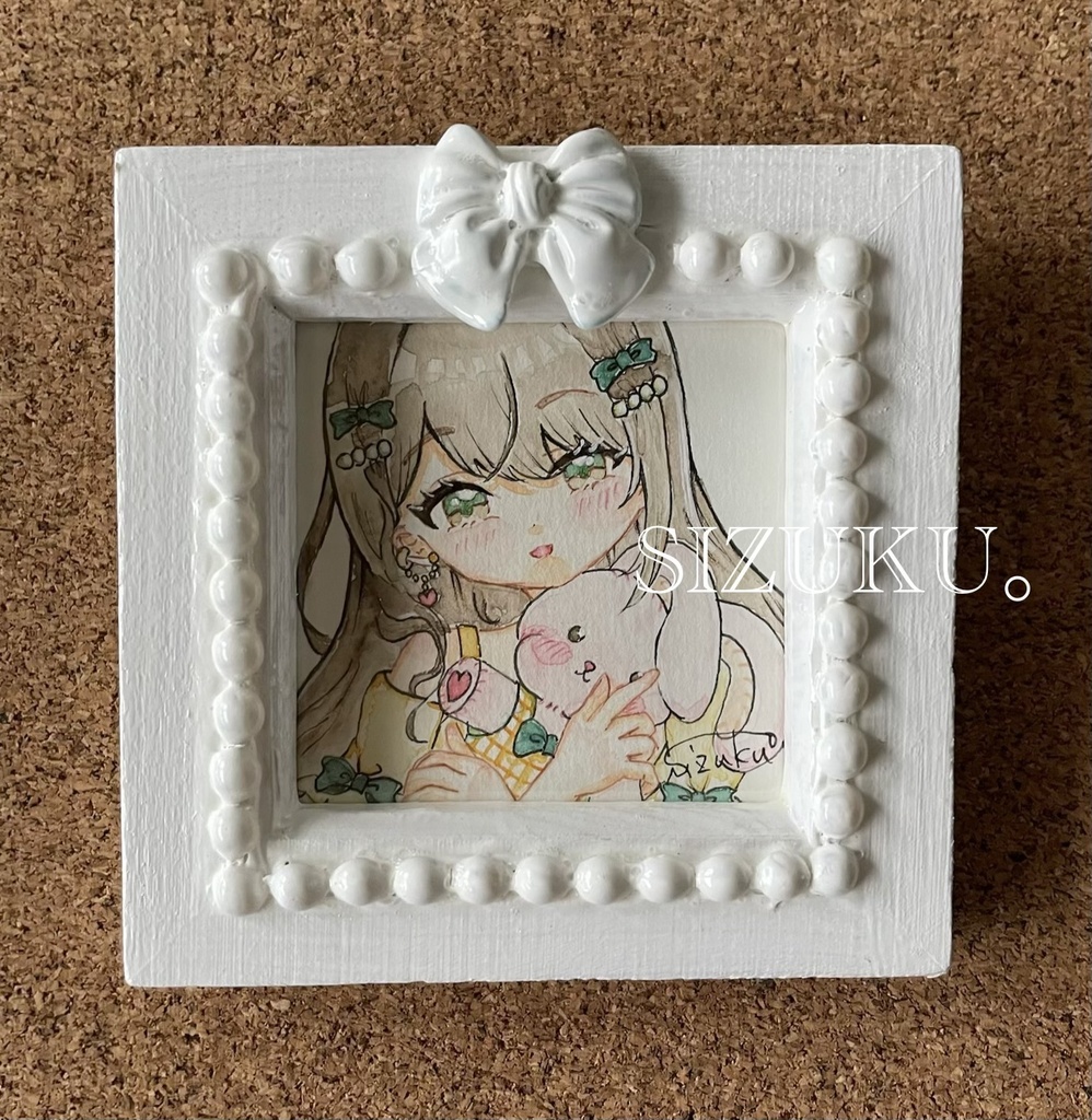 ミニ原画　［うさぎのぬいぐるみ］