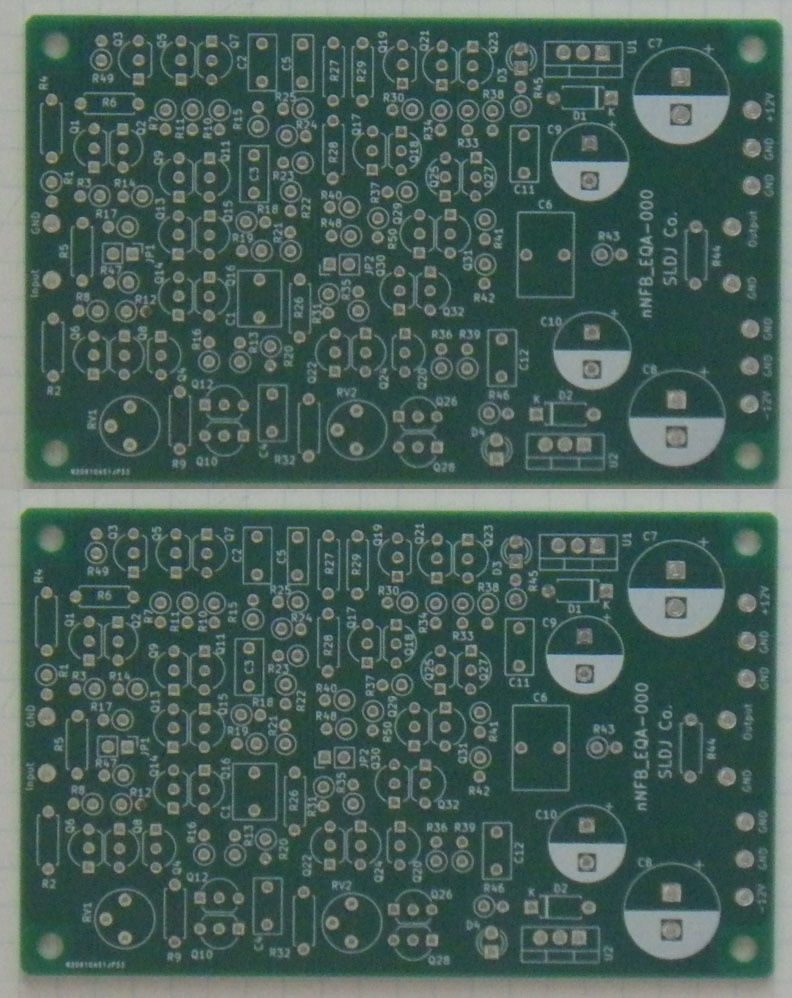 無帰還CR型フォノイコライザ基板