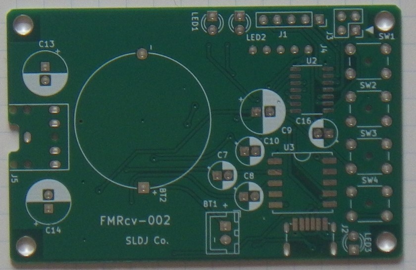 FMラジオ基板（PICマイコン+RDA5807）