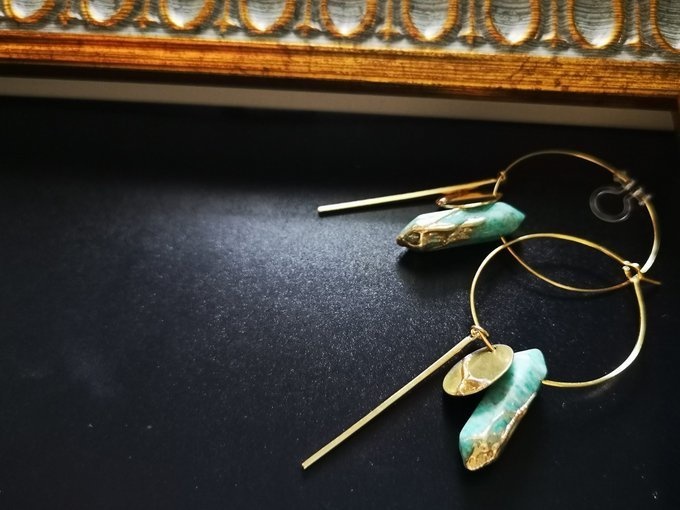 水晶公概念耳装備(天然石ピアス/イヤリング)