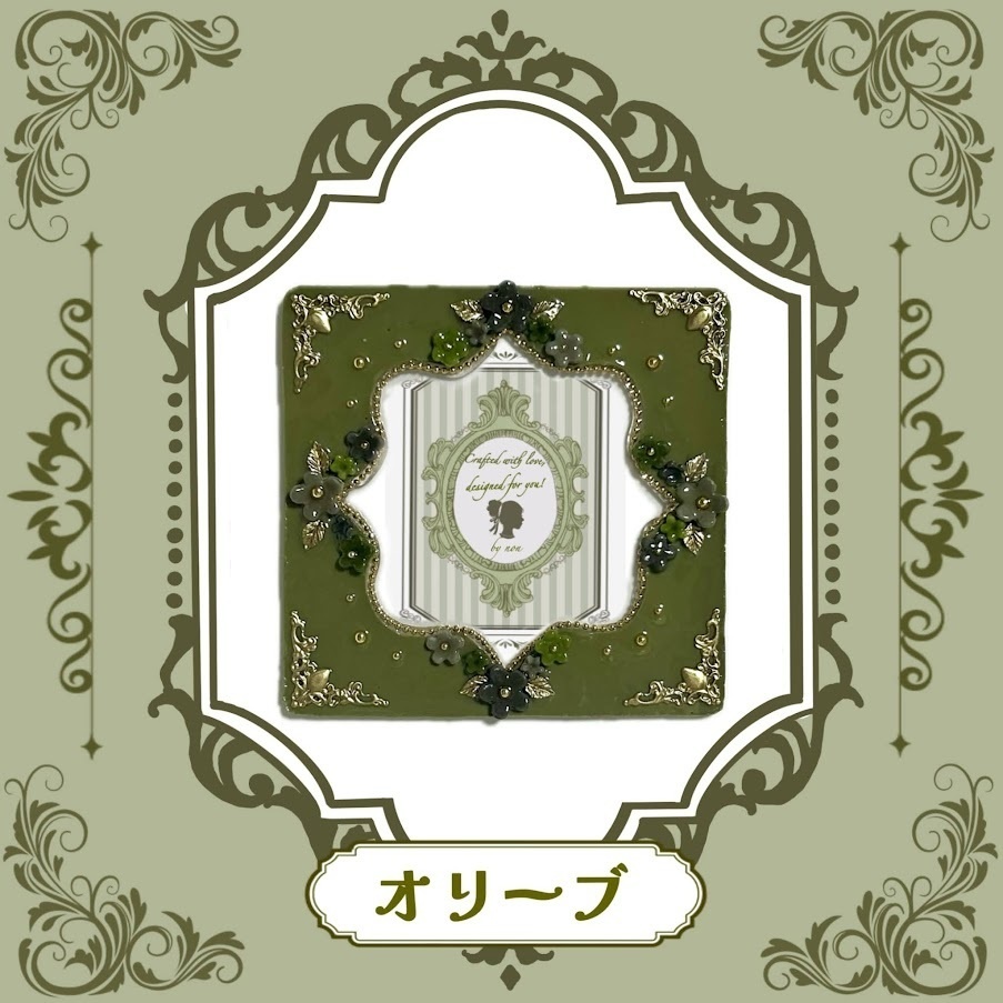 Antique flower コースターケースデコ