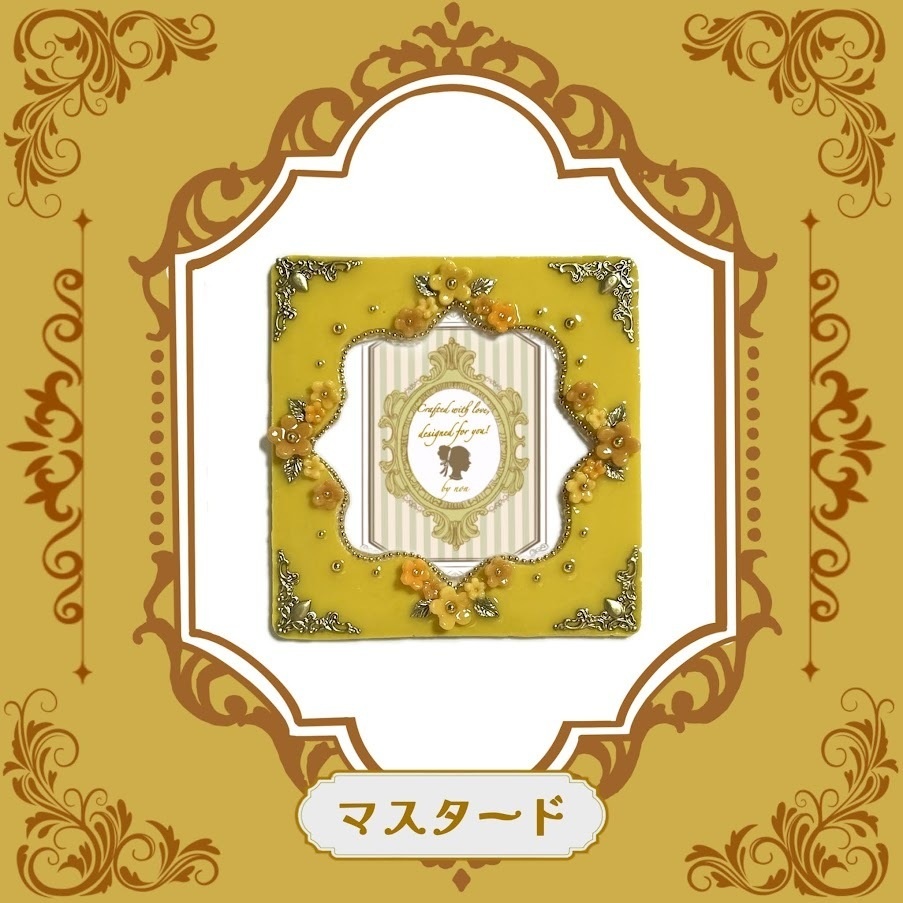 Antique flower コースターケースデコ