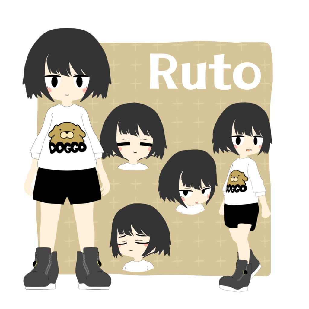 【VRChat想定オリジナル3Dモデル】Ruto【Quest対応】