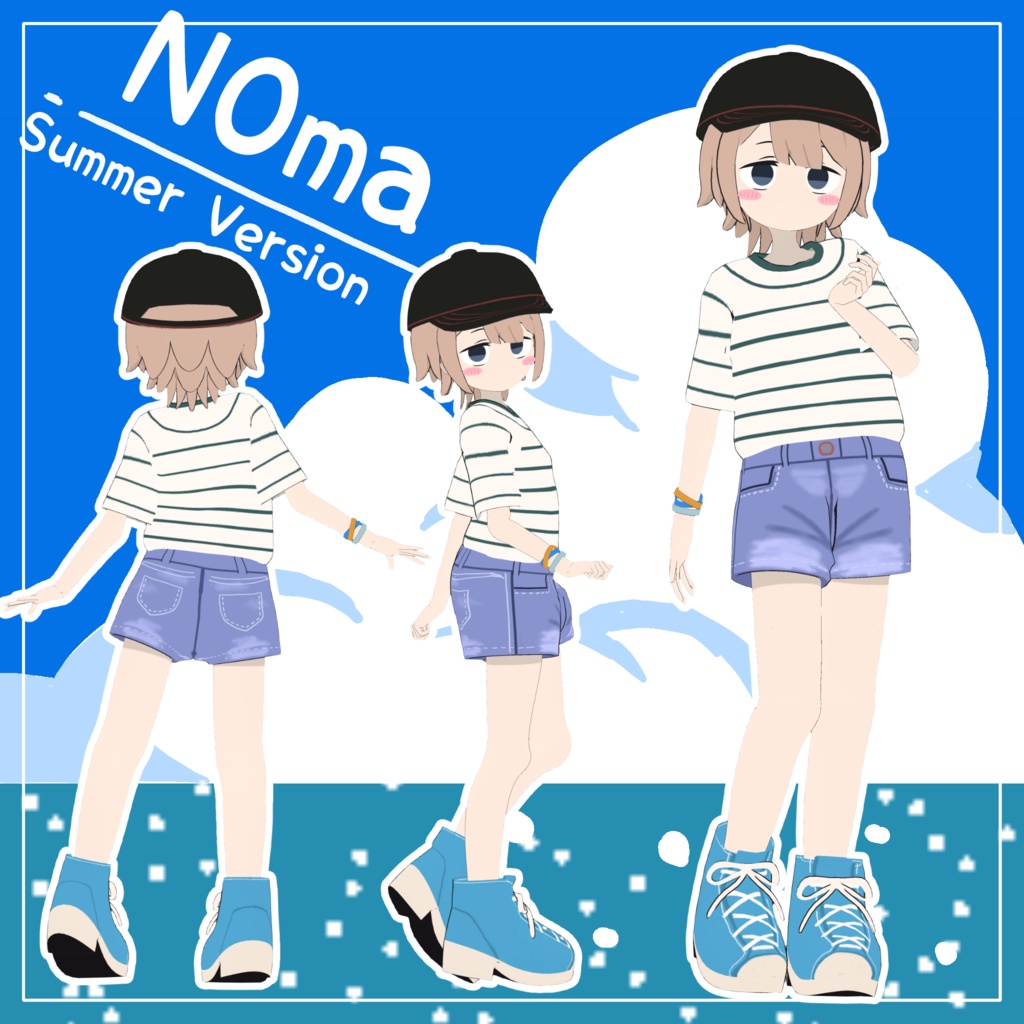 【VRChat想定オリジナル3Dモデル】N0ma【Free Download】