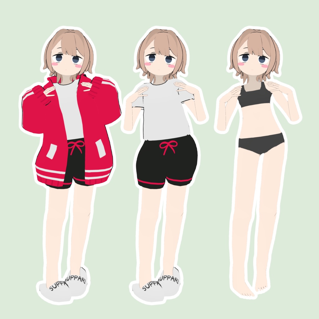 【VRChat想定オリジナル3Dモデル】N0ma【Free Download】