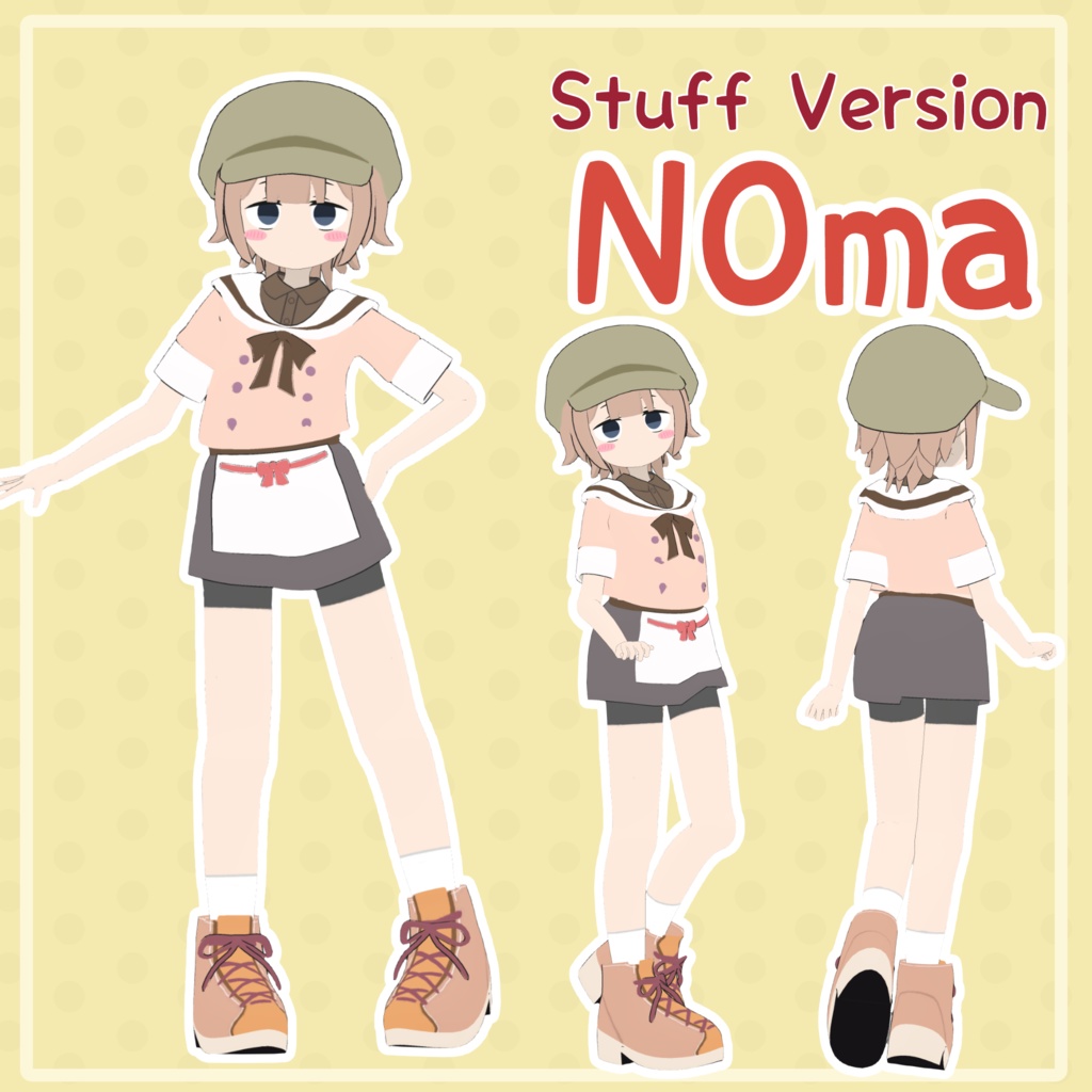 【VRChat想定オリジナル3Dモデル】N0ma【Free Download】