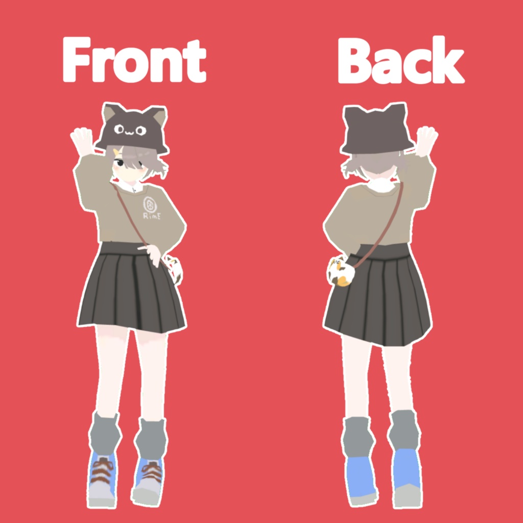 【Free Download】【VRChat想定オリジナル3Dモデル】Nao