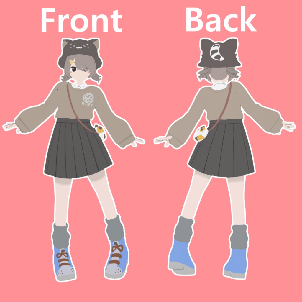 【Free Download】【VRChat想定オリジナル3Dモデル】Nao