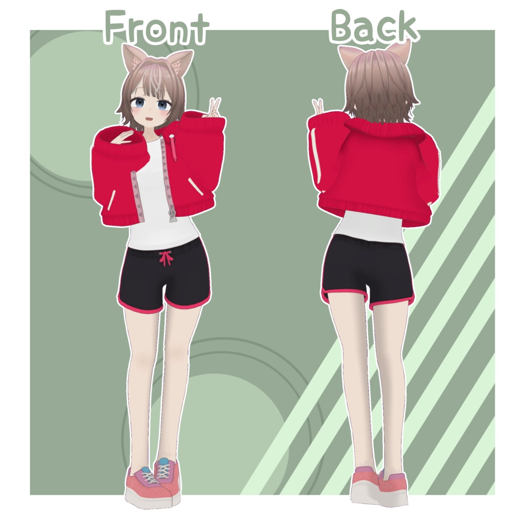 【VRChat想定オリジナル3Dモデル】でかのま