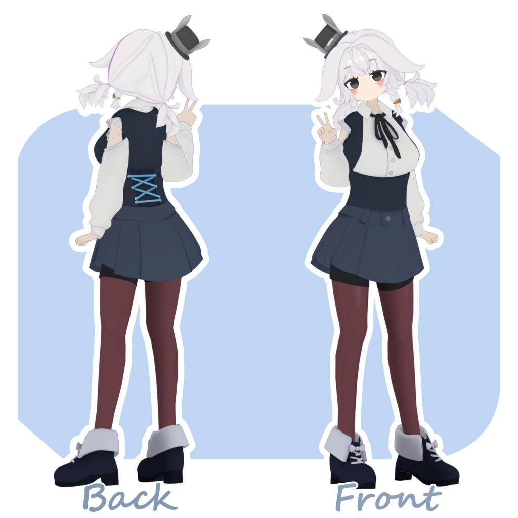 【VRChat想定オリジナル3Dモデル】モコ - Rime - 2/8
