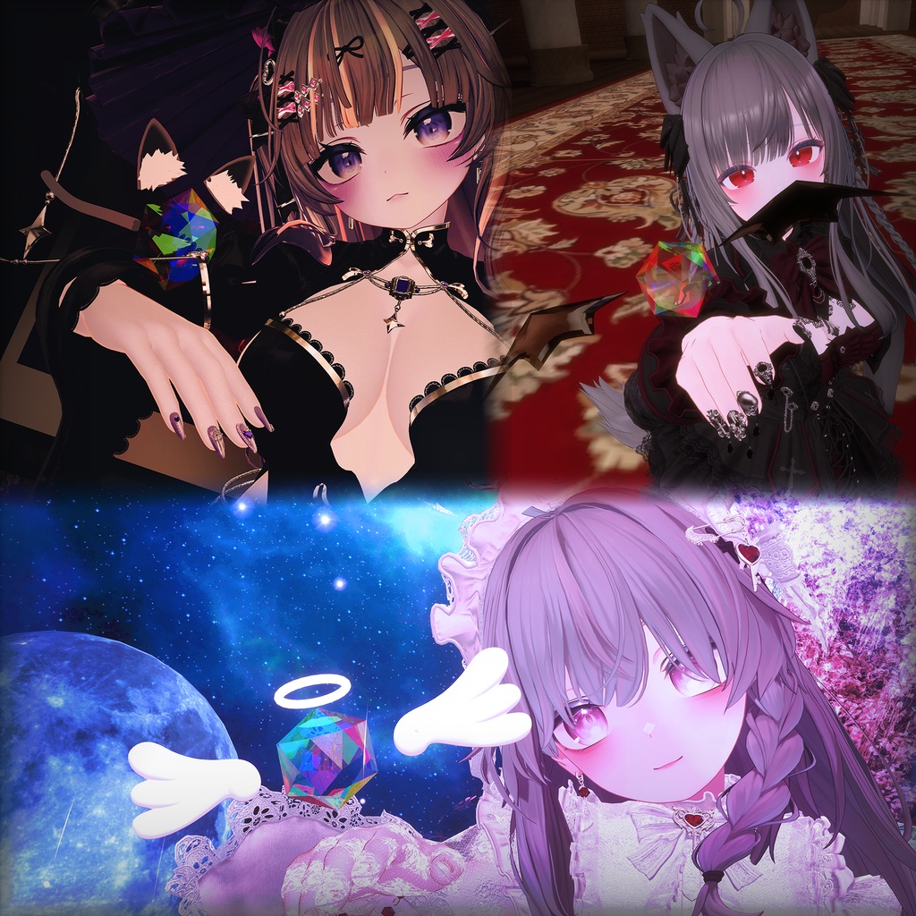 Light Crystal 全アバター対応 ライトギミック【VRChat】【MA設定済み】