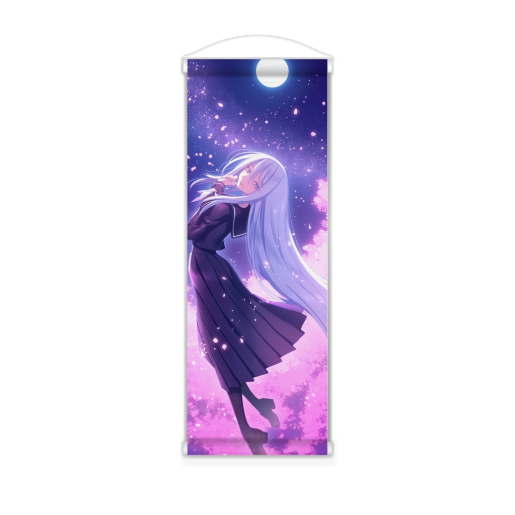 間宮さんといっしょ 夜桜と幽霊少女 ミニタペストリー