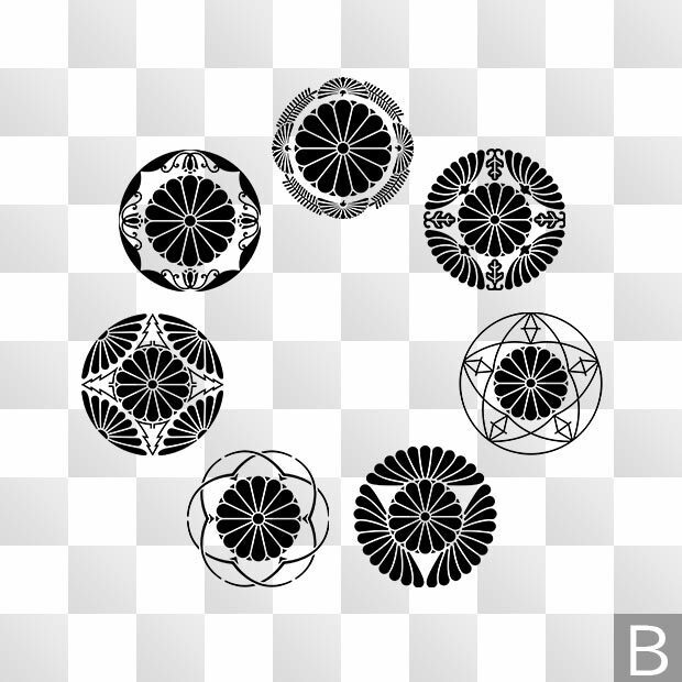 菊花紋章 日本皇室の家紋 ZIP (AI, PNG, PSD)