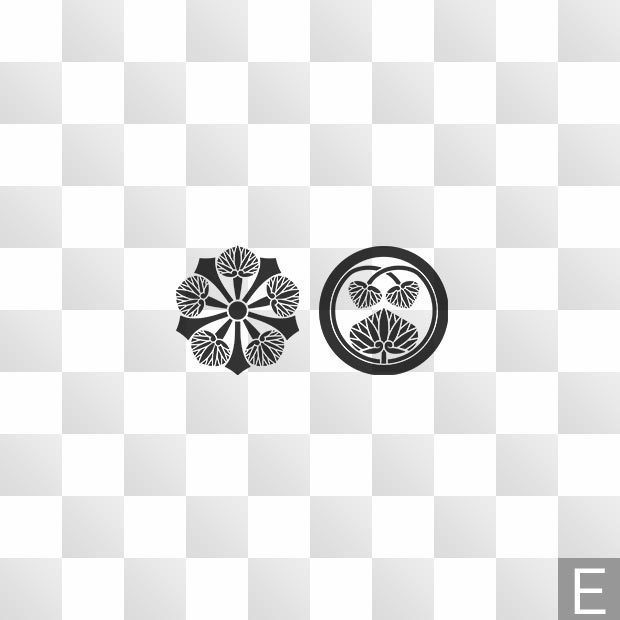 葵紋 (あおい) 日本の実用家紋 ZIP (AI, PNG, PSD)