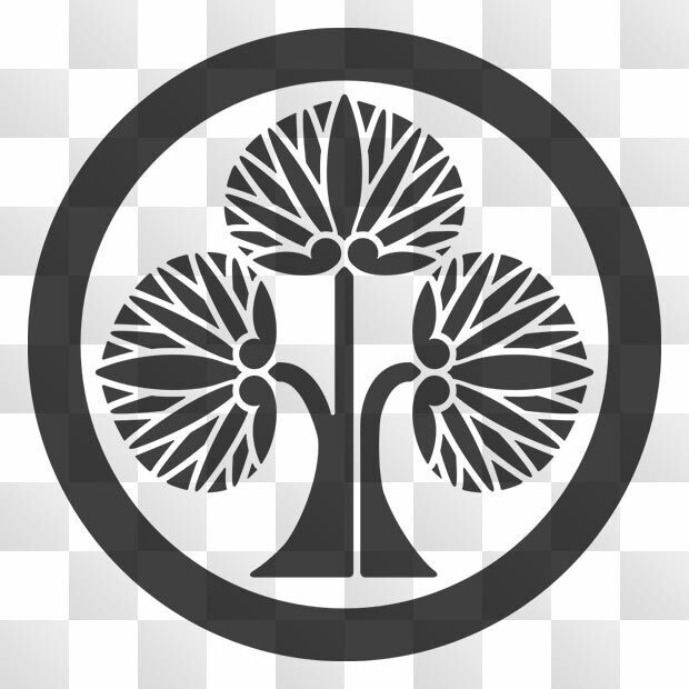 葵紋 (あおい) 日本の実用家紋 ZIP (AI, PNG, PSD)