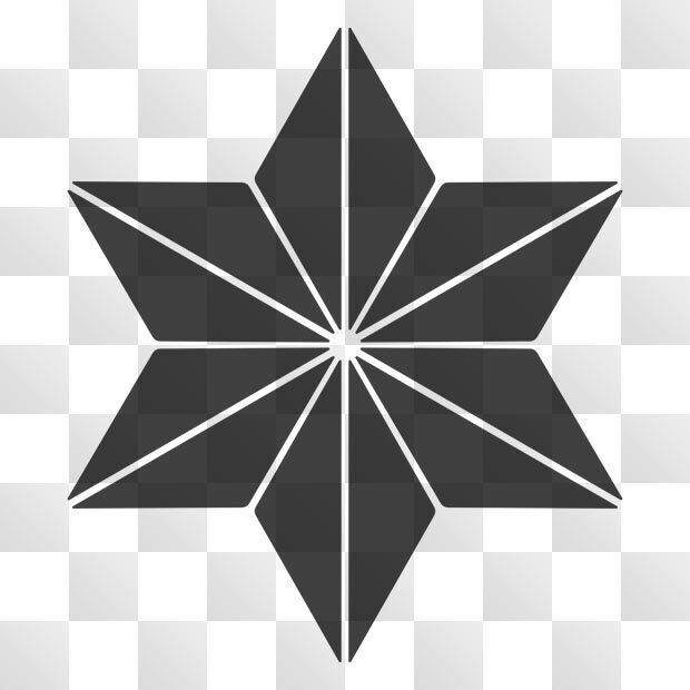 麻紋 (あさ) 日本の実用家紋 ZIP (AI, PNG, PSD)