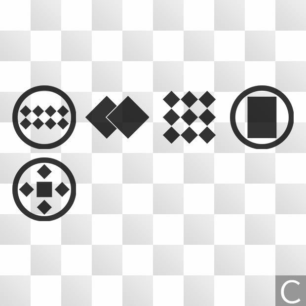 石紋 (いし) 日本の実用家紋 ZIP (AI, PNG, PSD)