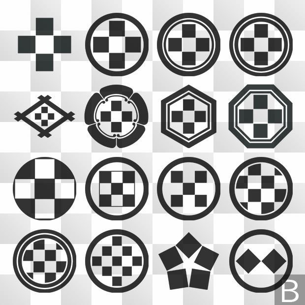 石紋 (いし) 日本の実用家紋 ZIP (AI, PNG, PSD)