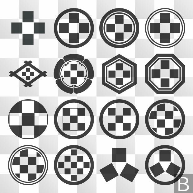 石紋 (いし) 日本の実用家紋 ZIP (AI, PNG, PSD)