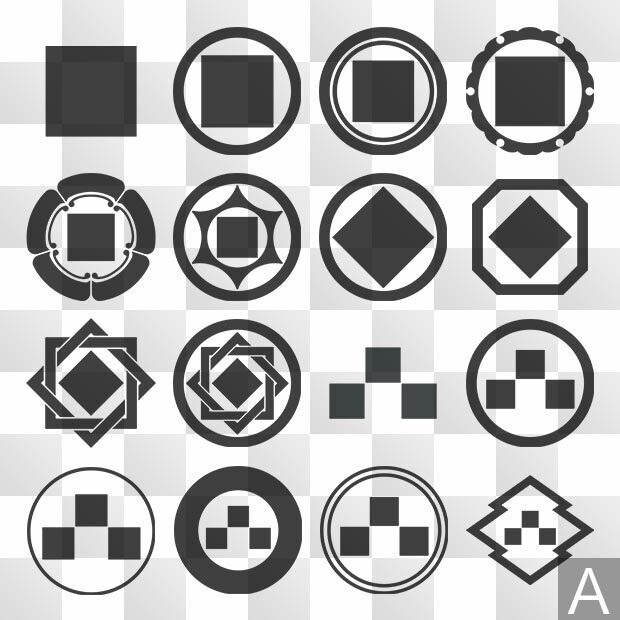 石紋 (いし) 日本の実用家紋 ZIP (AI, PNG, PSD)