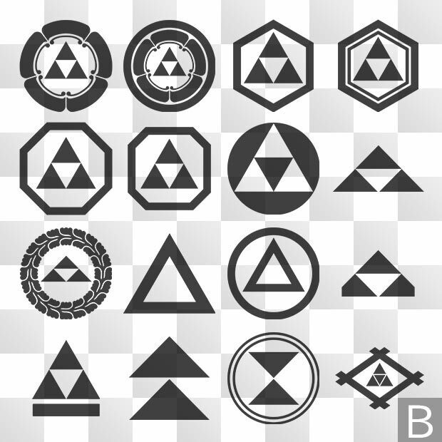鱗紋 (うろこ) 日本の実用家紋 ZIP (AI, PNG, PSD)