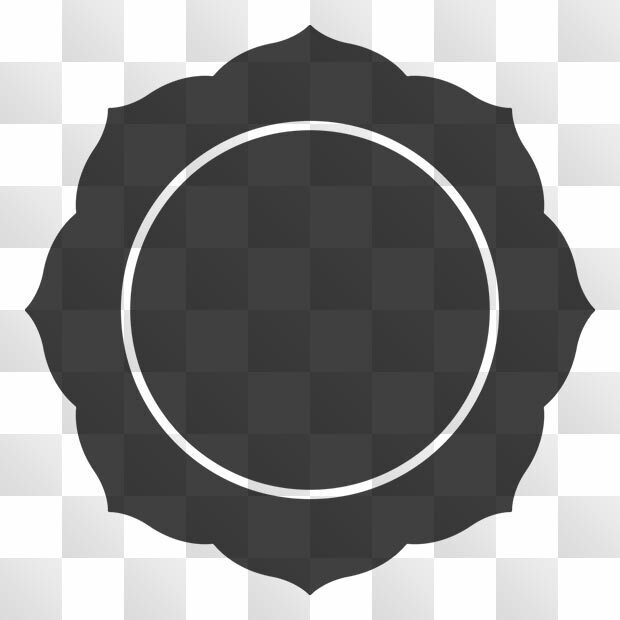 鏡紋 (かがみ) 日本の実用家紋 ZIP (AI, PNG, PSD)