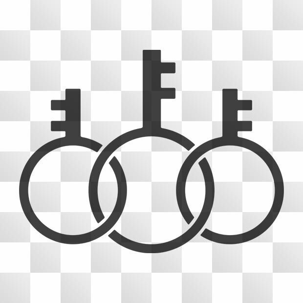 鍵紋 (かぎ) 日本の実用家紋 ZIP (AI, PNG, PSD)