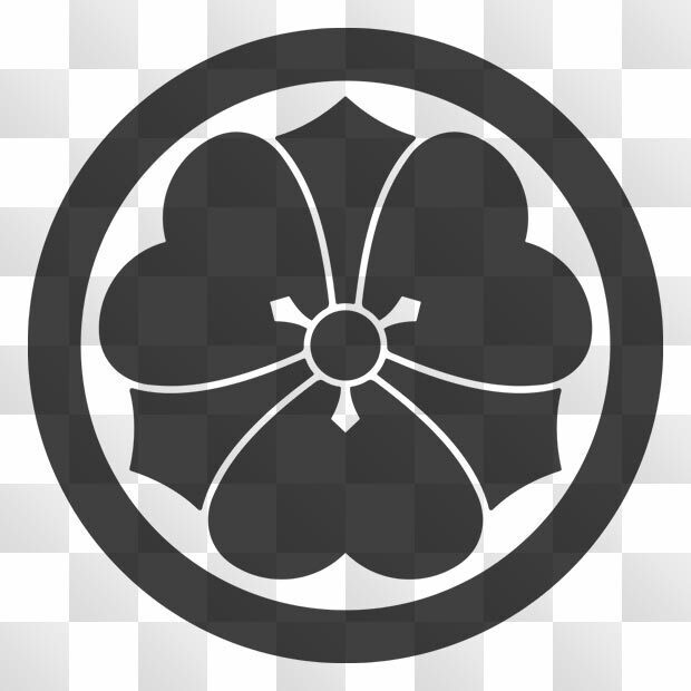 酢漿草紋 (かたばみ) 日本の実用家紋 ZIP (AI, PNG, PSD)