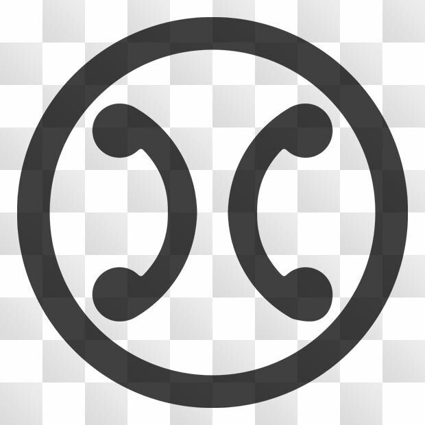 鐶 (かん) 日本の実用家紋 ZIP (AI, PNG, PSD)