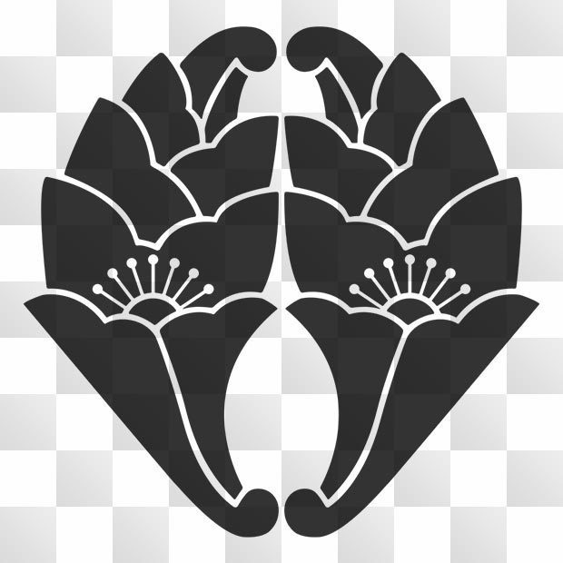 杏葉 (ぎょうよう) 日本の実用家紋 ZIP (AI, PNG, PSD)