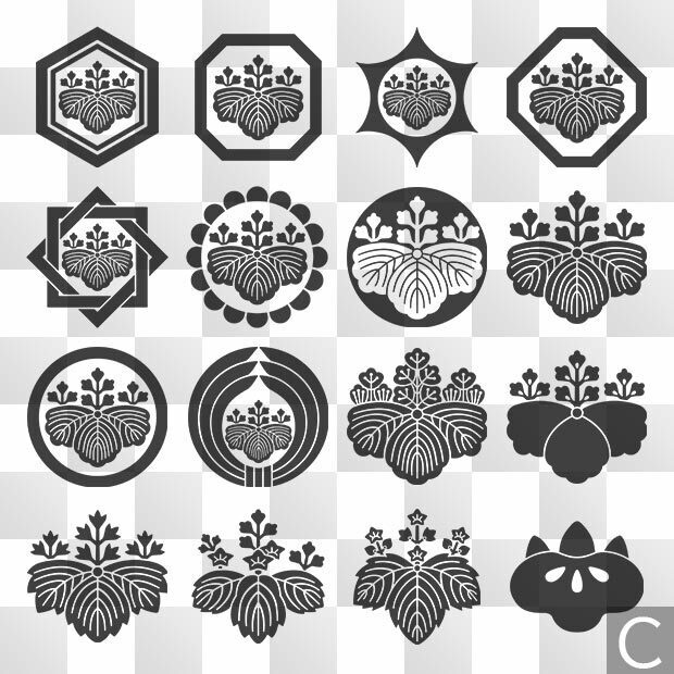 桐紋 (きり) 日本の実用家紋 ZIP (AI, PNG, PSD)