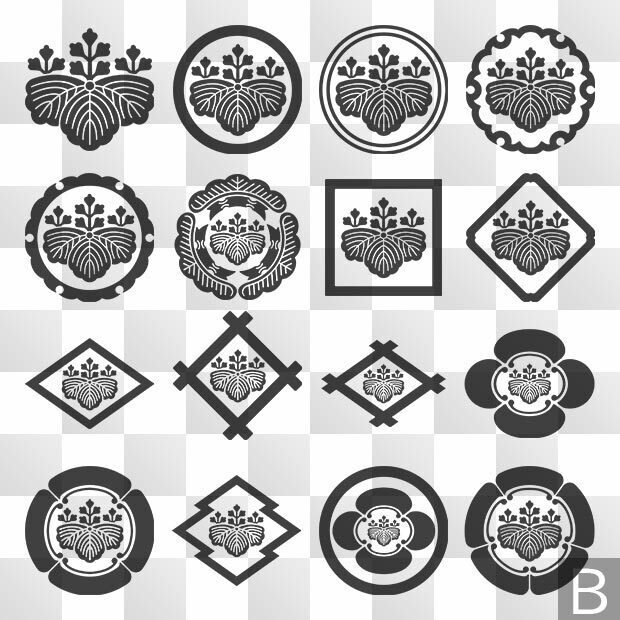 桐紋 (きり) 日本の実用家紋 ZIP (AI, PNG, PSD)