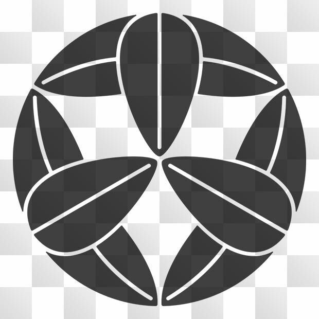 笹紋 (ささ) 日本の実用家紋 ZIP (AI, PNG, PSD)