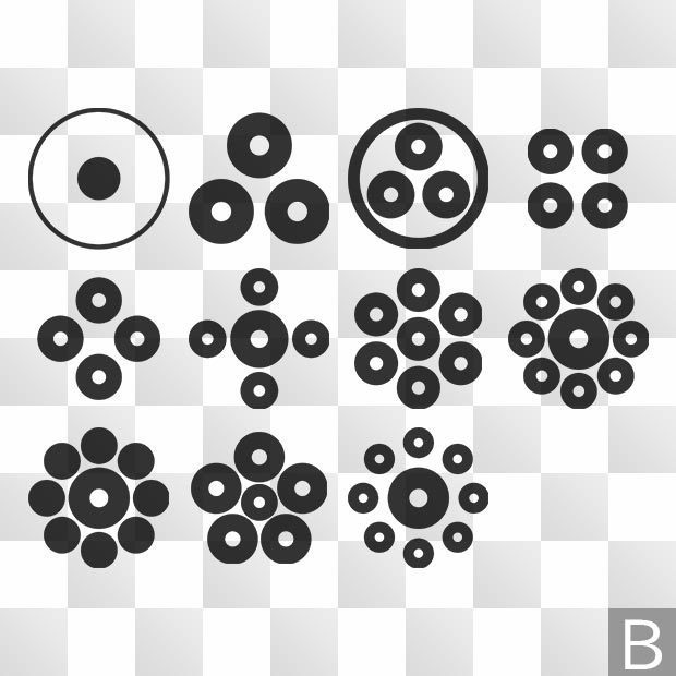 蛇目紋 (じゃのめ) 日本の実用家紋 ZIP (AI, PNG, PSD)