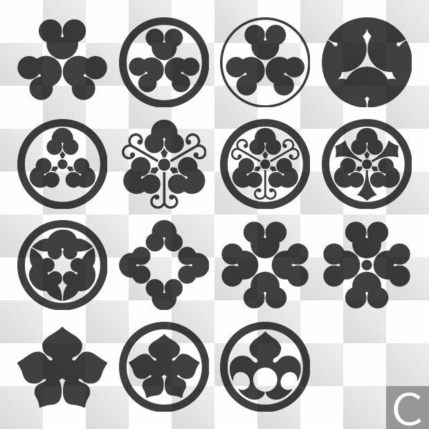 洲浜紋 (すはま) 日本の実用家紋 ZIP (AI, PNG, PSD)