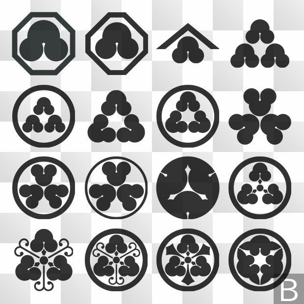 洲浜紋 (すはま) 日本の実用家紋 ZIP (AI, PNG, PSD)