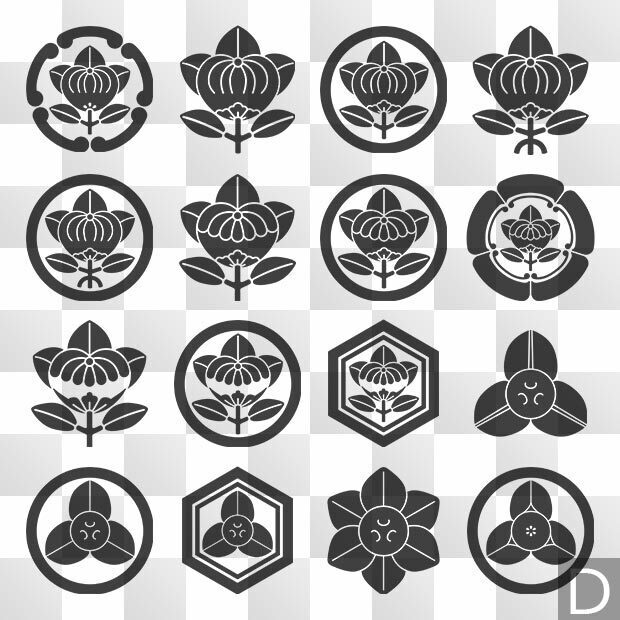 橘紋 (たちばな) 日本の実用家紋 ZIP (AI, PNG, PSD)