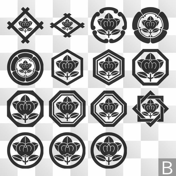 橘紋 (たちばな) 日本の実用家紋 ZIP (AI, PNG, PSD)