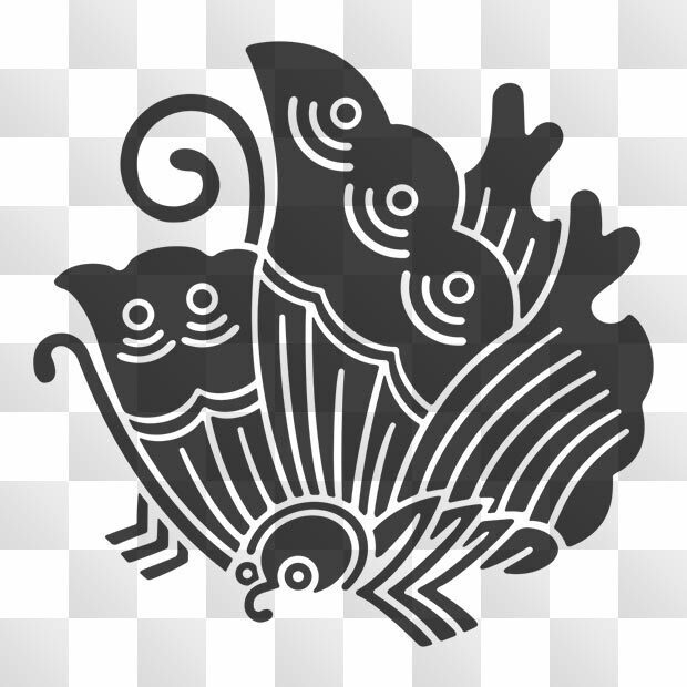 蝶紋 (ちょう) 日本の実用家紋 ZIP (AI, PNG, PSD)