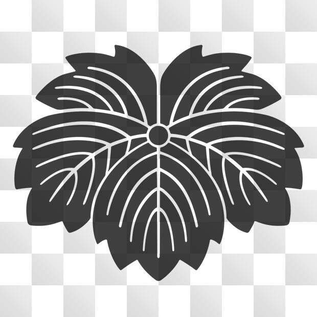 蔦紋 (つた) 日本の実用家紋 ZIP (AI, PNG, PSD)