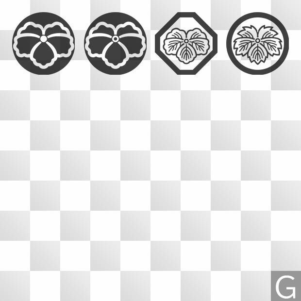 蔦紋 (つた) 日本の実用家紋 ZIP (AI, PNG, PSD)